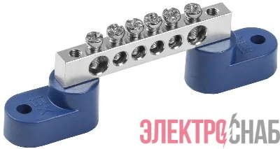 Шина нулевая Ni ШНИ-6х9-6-У2-С на двух угловых изоляторах IEK YNN10-06-C2-K07-N