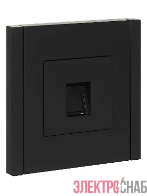 Розетка компьютерная RJ45 кат.5E FORTE&PIANO FP132 черн. IEK FP-K10-1-K02