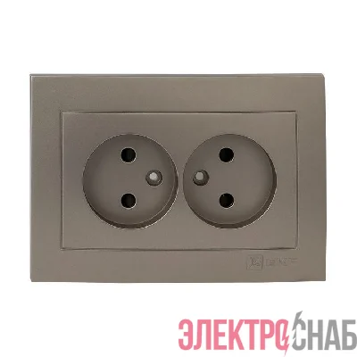 Панель лицевая Валенсия для розетки 2-м 10А защ. шторки без заземл. кашемир PROxima EKF ESR10-L-102-40