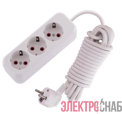 Удлинитель 3х5м с заземл. 16А IP20 Lila LEZARD 720-0305-301