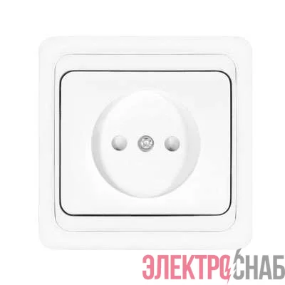 Розетка 1-м СП Валери 16А IP20 без заземл. защ. шторки бел. UNIVersal В0022x