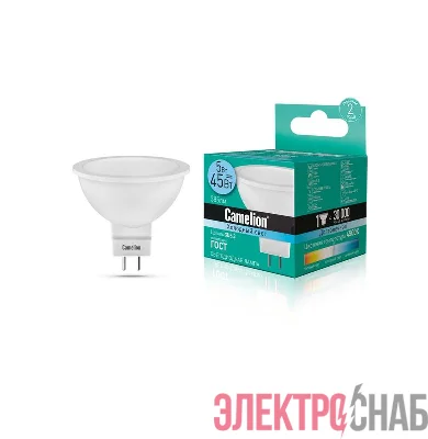 Лампа светодиодная LED5-S108/845/GU5.3 5Вт 4500К бел. GU5.3 385лм 220-240В Camelion 12042