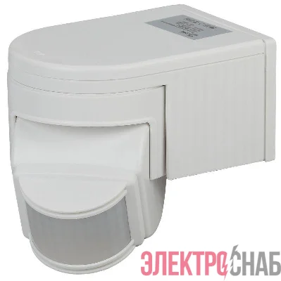 Датчик движения MD 012 макс. нагрузка 1100Вт угол обзора 180град. дальность 12м IP44 бел. Эра Б0043789