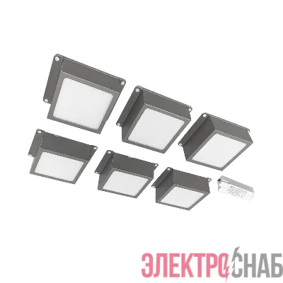Светильник светодиодный PPL 089/G OPAL 42Вт 4000К IP40 6х(89х89х40мм) GREY ДВО/ДПО домино в потолок Грильято (комплект 6шт) Pro JazzWay 5060159