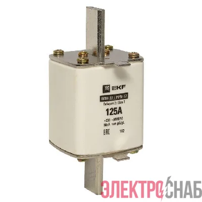 Вставка плавкая ППН-37 400/125А габарит 2 PROxima EKF fus-37/400/125