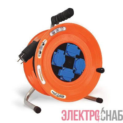 Удлинитель на катушке 4х30м с заземл. 16А IP44 ВЕМ-259 КГ 3х1.5 термозащита с защ. крышкой UNIVersal 9632972