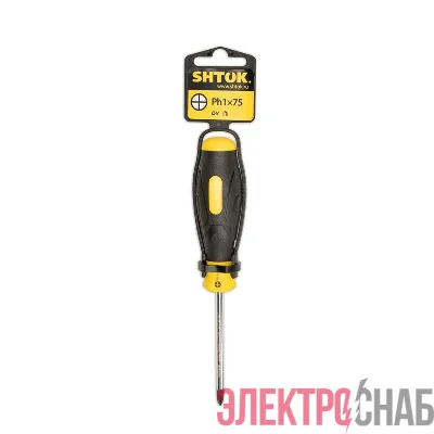 Отвертка РН 1х75мм (09107) SHTOK 376324