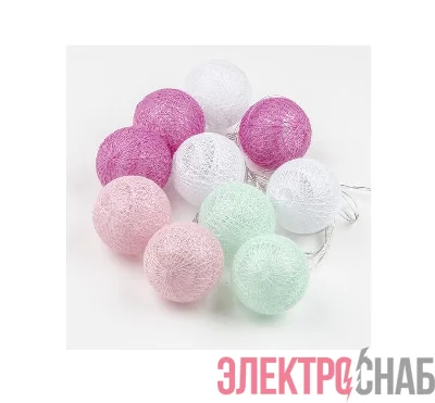 Гирлянда LED "Клубки" ULD-S0200-010/STB/2AA WARM WHITE IP20 TANGLES на батарейках 2AA (не в/к) 2м 10 диодов тепл. бел. свет Uniel UL-00007285