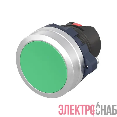 Головка кнопки плоская без фиксации алюм. кольцо зел. DKC M22P-FMGA
