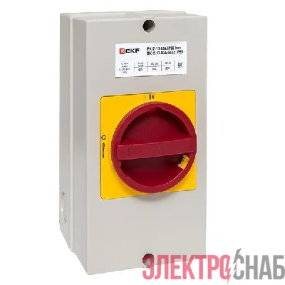 Переключатель кулачковый ПК-2-13 40А 3п "ВКЛ-ВЫКЛ" с блокировкой в боксе IP65 PROxima EKF pk-2k-13-40-a65