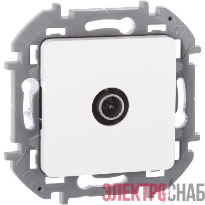 Розетка телевизионная TV Inspiria 2дБ 0-2400мГц с топологией "звезда" механизм бел. IEK 673850