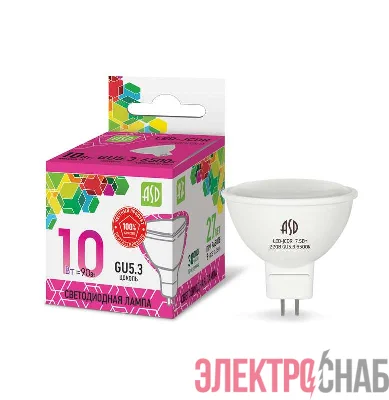Лампа светодиодная LED-JCDR-standard 10Вт 230В GU5.3 6500К 900Лм ASD 4690612018768