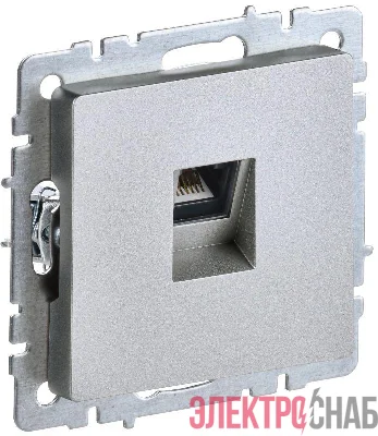 Розетка компьютерная СП RJ45 кат.5E BRITE РК10-БрА механизм алюм. IEK BR-K10-1-K47