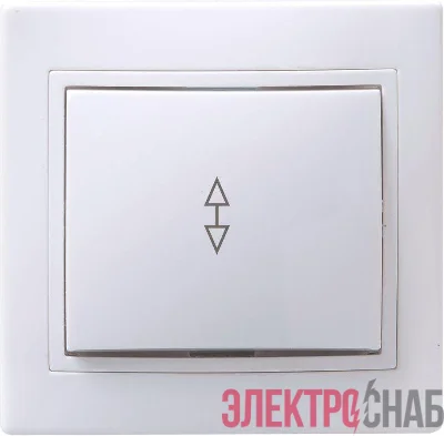 Переключатель проходной 1-кл. СП Кварта 10А IP20 ВСп10-1-0-КБ бел. IEK EVK12-K01-10-DM
