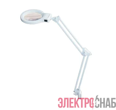Светильник светодиодный Леда С-20 на струбцине 8Вт с увелич. линзой 2D Трансвит 204