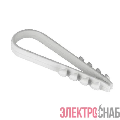 Дюбель-хомут d19-25мм для круглого кабеля бел. (уп.100шт) PROxima EKF plc-ncc-19x25w