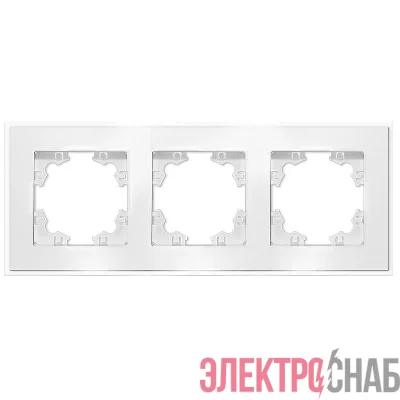 Рамка 3-м Афина стеклянная бел. UNIVersal 2244