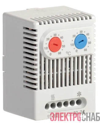 Термостат двухканальный УККт от 0 до +60град.C NO+NC IEK YCE-DTNO-NC-60