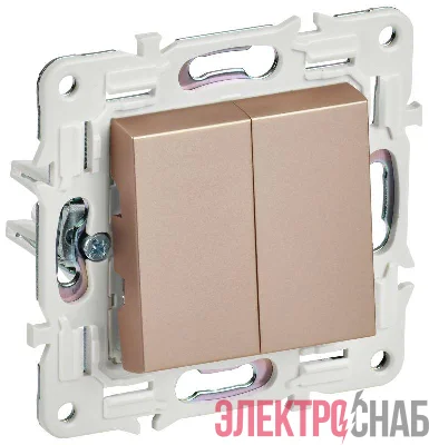 Выключатель проходной 2-кл. SKANDY 10А SK-V05Sa песочн. IEK SK-V22-0-10-K98
