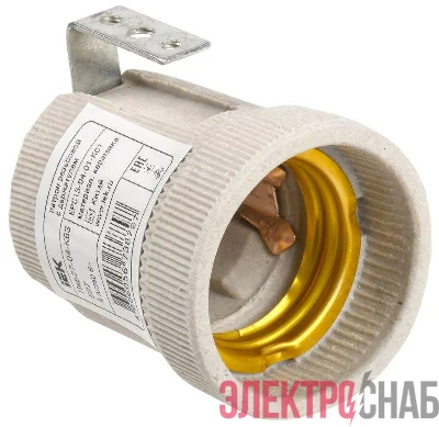 Патрон электрич. E27 с держателем керамика IEK EPC15-04-01-K01