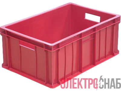Ящик 600х400х250 сплошной  красный 204 204