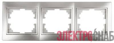 Рамка 3-м СП Plano 1-503-03 гор. алюм. Intro Б0030098