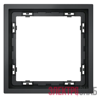 Рамка 1-м S70 пластик. графит Voltum VLS100107