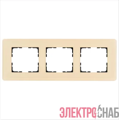 Рамка 3-м G-Glass закругленная стекло матов. тауп Jasmart G1003GT-RM