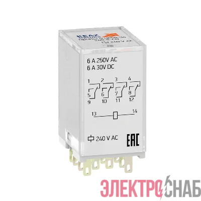 Реле промежуточное OptiRel G RP55-34-240-6-CO/TIL КЭАЗ 281117