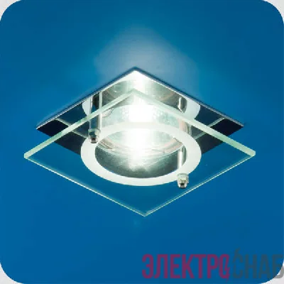 Светильник Quartz 51 4 05 с накладным стеклом квадрат. MR16 хром ИТАЛМАК IT8062