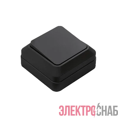 Выключатель 1-кл. BOLLETO накладной 7021B черн. IN HOME 4690612061016