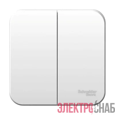 Выключатель 2-кл. ОП Blanca 10А IP20 (сх. 5) 250В с изолир. пластиной бел. SE BLNVA105011