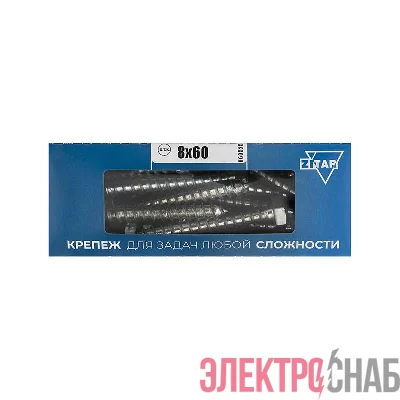 Болт сантехнический 8х60 DIN 571 оцинк. (уп.25шт) Tech-Krep/Zitar 126555