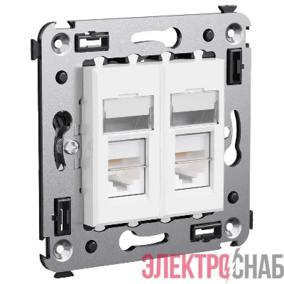Розетка 2-м RJ-45 СП кат.5e Avanti "Белое облако" DKC 4400464