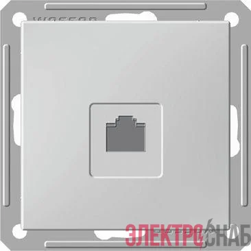 Розетка компьютерная 1-м СП W59 RJ45 кат.5E механизм матов. хром SE RSI-152K5E-5-86