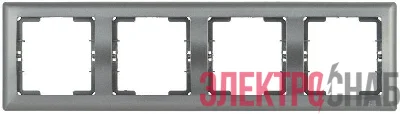 Рамка 4-м BOLERO РГ-4-БА горизонт. антрацит IEK EMB40-K95