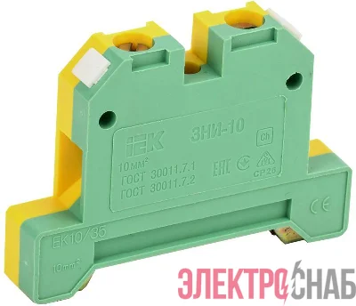 Зажим наборный ЗНИ-10PEN 10кв.мм (JXB-земля) IEK YZN20-010-K52