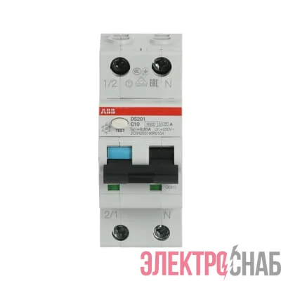 DS201 C10 A10  Автоматический выключатель дифференциального тока ABB 2CSR255180R0104