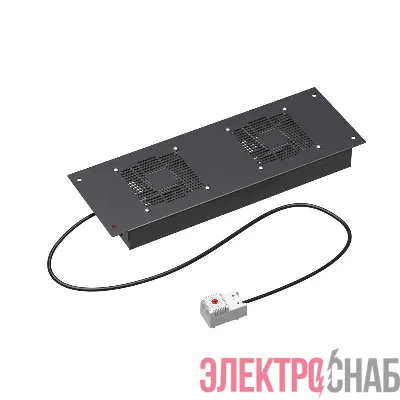Модуль потолочный вентиляторный 2 вентилятора с термостатом для крыши 600 RAL9005 DKC R5VSIT6002FTB
