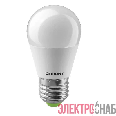 Лампа светодиодная 61 970 OLL-G45-10-230-6.5K-E27 10Вт ОНЛАЙТ 61970