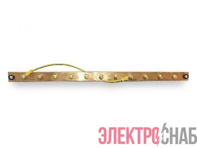 Шина заземления 19дюймов 482мм TGRD-19 медн. Hyperline 29826