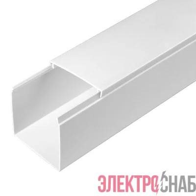 Кабель-канал 60х60 L2000 с двойн. замком бел. Промрукав PR03.0056
