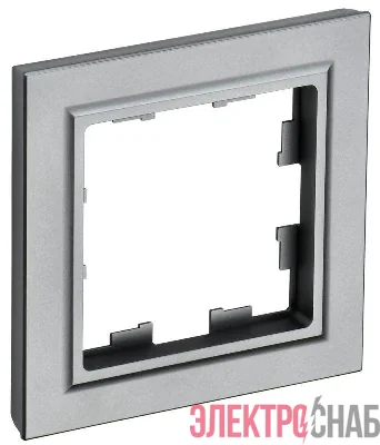 Рамка 1-м BRITE РУ-1-БрС сталь IEK BR-M12-K46