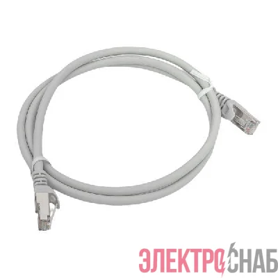 Патч-корд кат.6 экранированный FTP оболочка LSZH сер. (1.0м) TERACOM PRO EKF TRP-6FTP-LSH-1M-GY