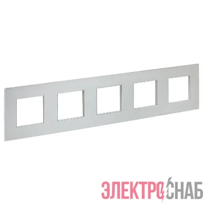 Рамка 5-м SKANDY SK-F35S металл серебр. IEK SK-M52-M-K23