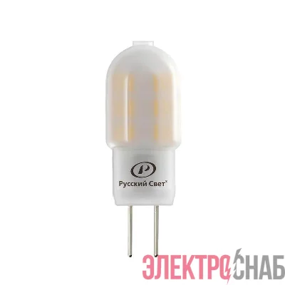 Лампа светодиодная RS LED Capsule G4 2W 220-240V 2Вт капсульная матовая 2700К тепл. бел. G4 200лм 220-240В Ra90 Русский Свет 15010845083