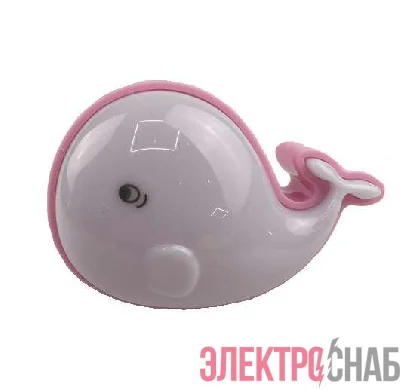 Светильник NL-183 ночник с выкл. "Кит розовый" 220В Camelion 12905