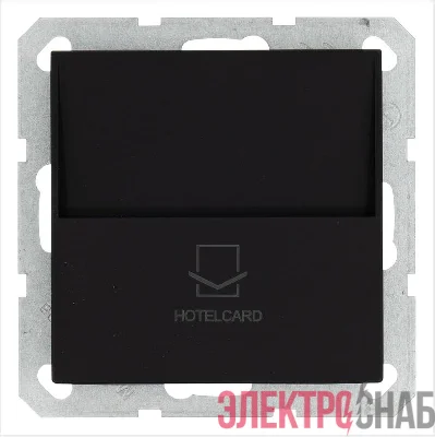 Выключатель карточный 10А IP20 отельный механизм черн. матовый soft touch Jasmart G6209PB