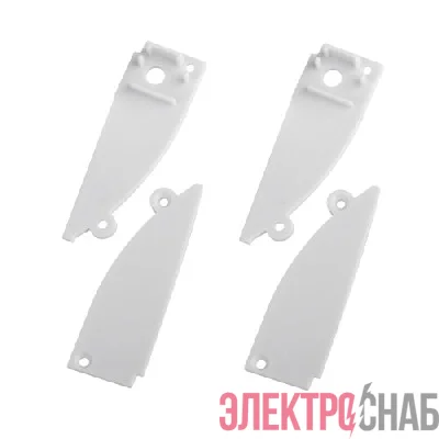 Набор заглушек 9818-3 профиля 9818 2шт глухие 2шт с отверстием Эра Б0062788
