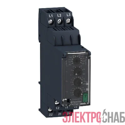 Реле контроля чередования обрыва фаз пониж./повыш. напряжения SchE RM22TR33